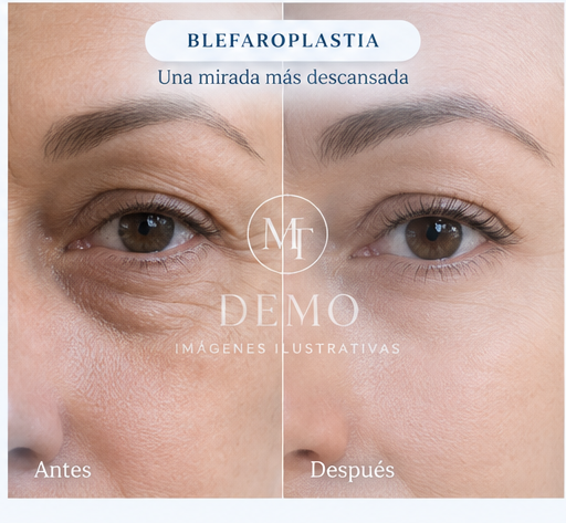 Imagen ilustrativa de blefaroplastia